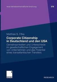 bokomslag Corporate Citizenship in Deutschland und den USA