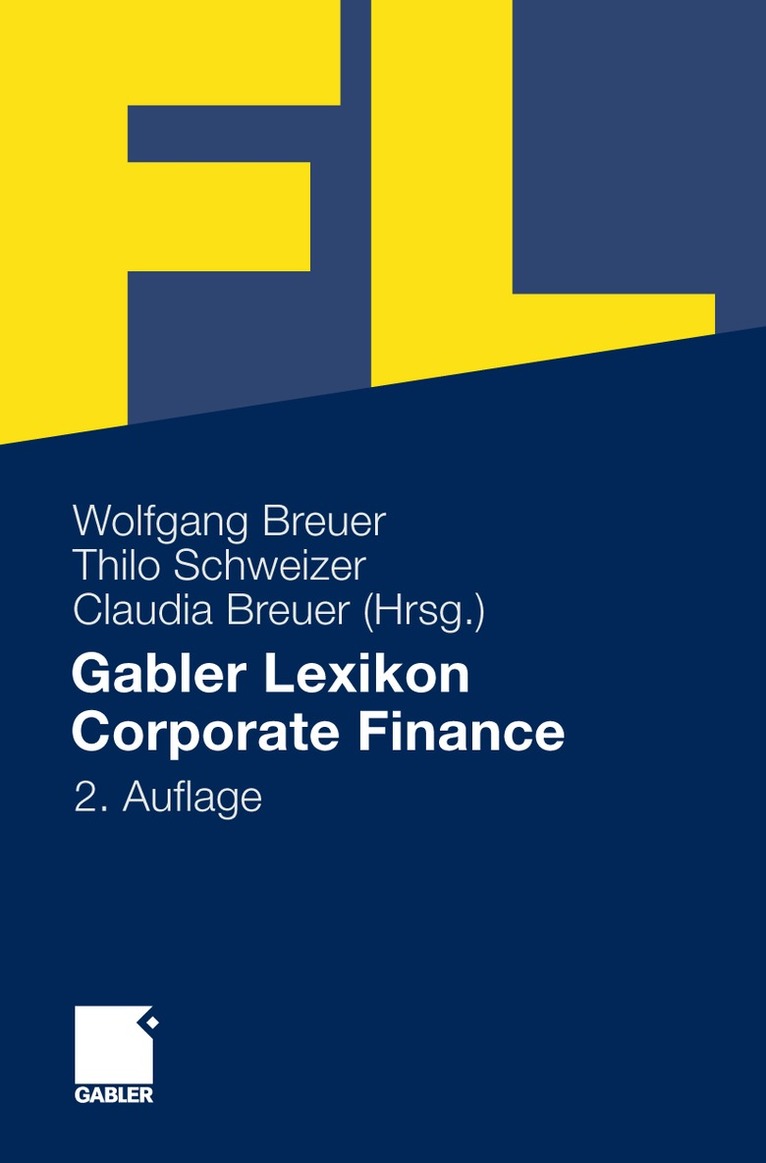Wolfgang Breuer, Thilo Schweizer, Claudia Breuer - Gabler Lexikon Corporate Finance, Inbunden