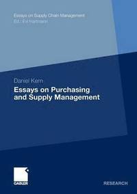 bokomslag Essays on Purchasing and Supply Management
