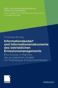 bokomslag Informationsbedarf und Informationsinstrumente des betrieblichen Emissionsmanagements