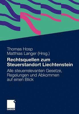 bokomslag Rechtsquellen zum Steuerstandort Liechtenstein