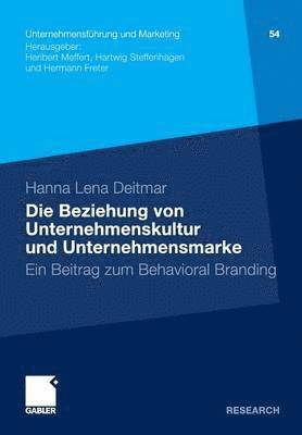 bokomslag Die Beziehung von Unternehmenskultur und Unternehmensmarke