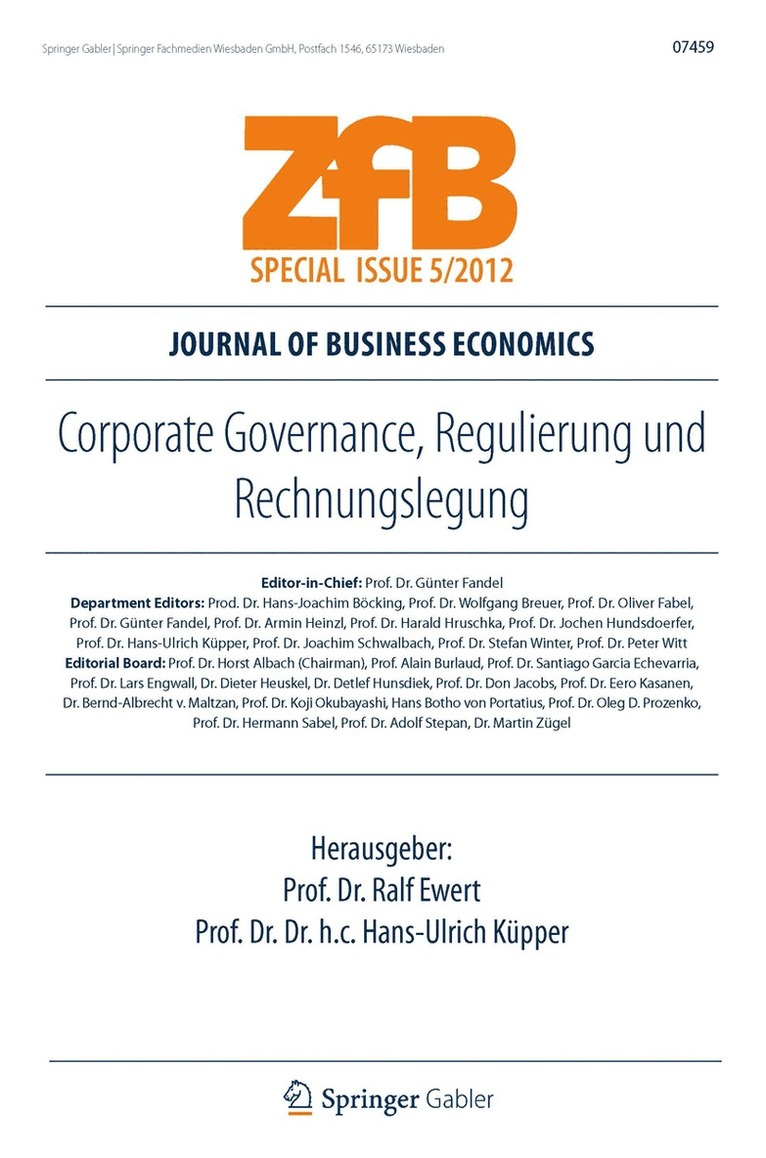 Corporate Governance, Regulierung und Rechnungslegung