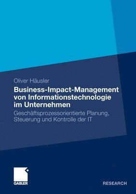 bokomslag Business-Impact-Management von Informationstechnologie im Unternehmen