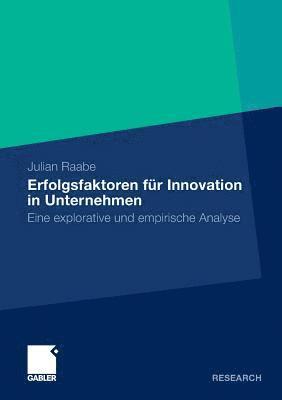 bokomslag Erfolgsfaktoren für Innovation in Unternehmen