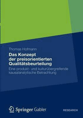 bokomslag Das Konzept der preisorientierten Qualittsbeurteilung