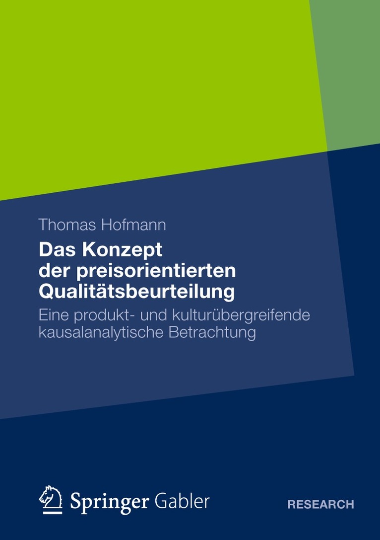 Thomas Hofmann - Das Konzept der preisorientierten Qualitätsbeurteilung, Häftad