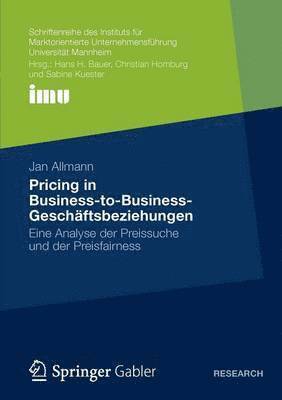 bokomslag Pricing in BusinesstoBusinessGeschftsbeziehungen