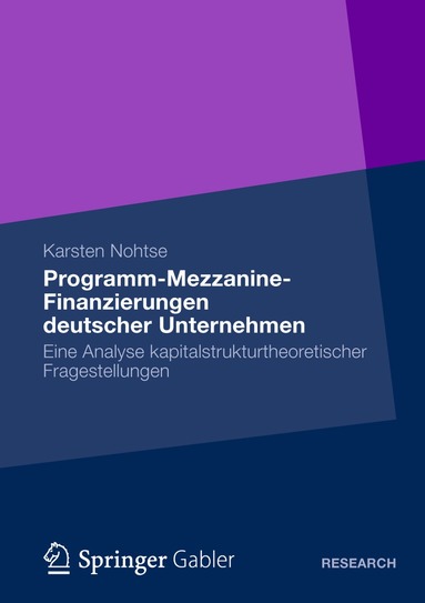 bokomslag Programm-Mezzanine-Finanzierungen deutscher Unternehmen