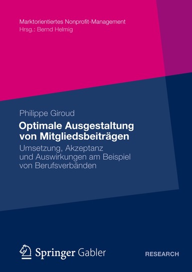 Philippe Giroud - Optimale Ausgestaltung von Mitgliedsbeiträgen, Häftad