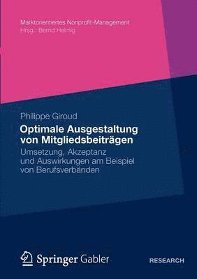 bokomslag Optimale Ausgestaltung von Mitgliedsbeiträgen