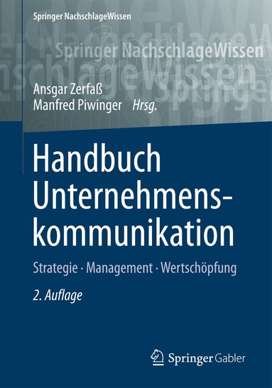 Ansgar Zerfaß, Manfred Piwinger - Handbuch Unternehmenskommunikation, Inbunden