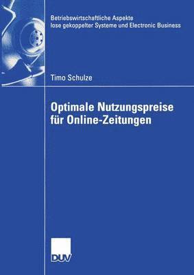 bokomslag Optimale Nutzungspreise für Online-Zeitungen