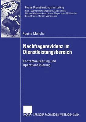 bokomslag Nachfragerevidenz Im Dienstleistungsbereich: Konzeptualisierung Und Operationalisierung