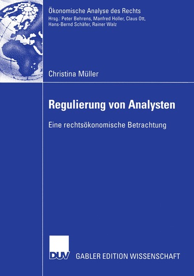 bokomslag Regulierung von Analysten