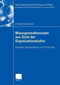 bokomslag Managementkonzepte Aus Sicht Der Organisationskultur: Auswahl, Ausgestaltung Und Einführung