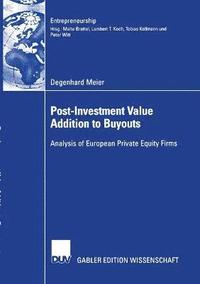 bokomslag Post-Investment Value Addition to Buyouts