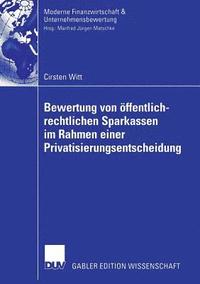 bokomslag Bewertung von oeffentlich-rechtlichen Sparkassen im Rahmen einer Privatisierungsentscheidung