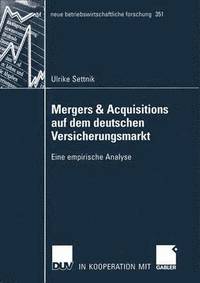 bokomslag Mergers & Acquisitions auf dem deutschen Versicherungsmarkt