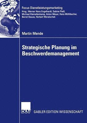Strategische Planung im Beschwerdemanagement 1