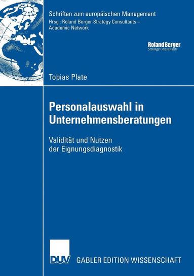 bokomslag Personalauswahl in Unternehmensberatungen