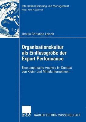 bokomslag Organisationskultur als Einflussgröße der Export Performance