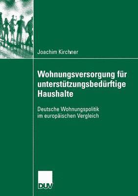 bokomslag Wohungsversorgung fur unterstutzungsbedurftige Haushalte