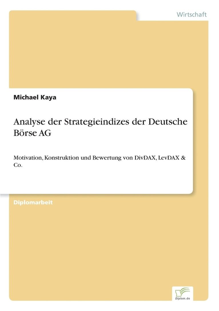Analyse der Strategieindizes der Deutsche Boerse AG 1