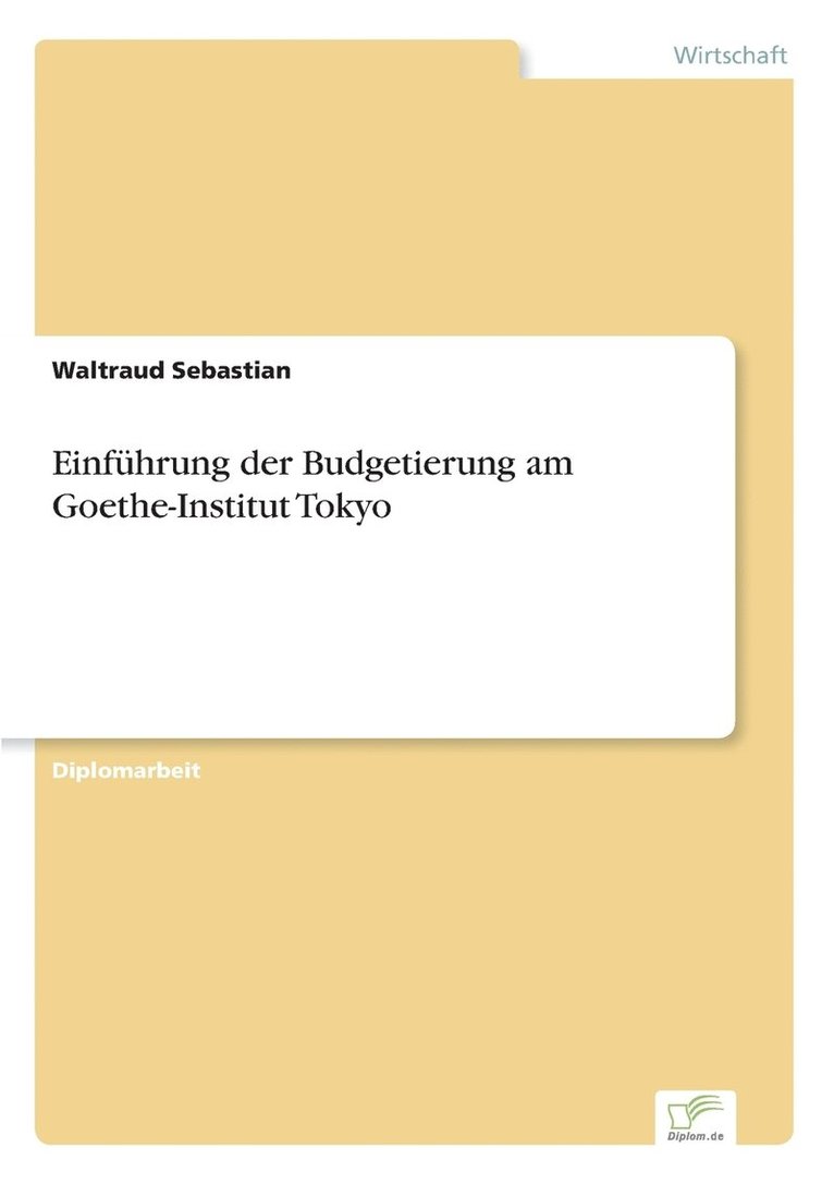 Einfhrung der Budgetierung am Goethe-Institut Tokyo 1