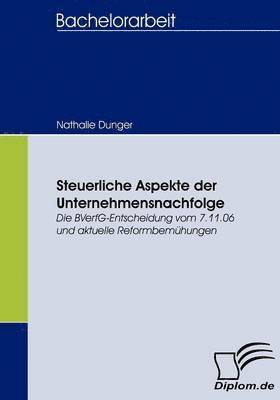 bokomslag Steuerliche Aspekte der Unternehmensnachfolge