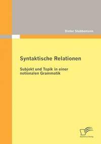 bokomslag Syntaktische Relationen
