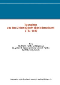 bokomslag Trauregister aus den Kirchenbchern Sdniedersachsens 1751-1800