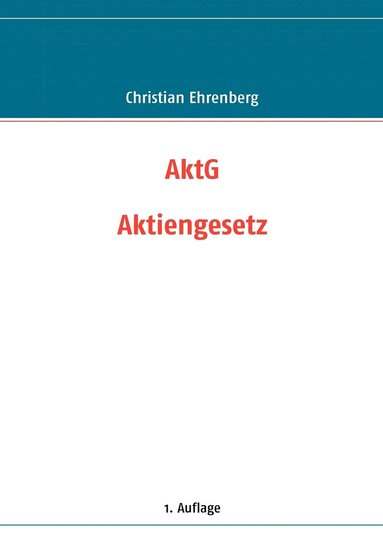 bokomslag Aktiengesetz (AktG)