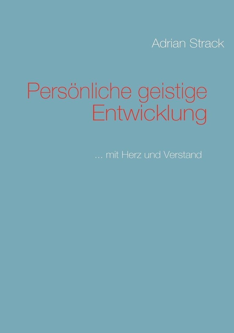 Persönliche geistige Entwicklung 1