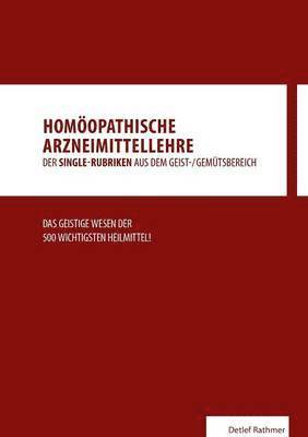 bokomslag Homopathische Arzneimittellehre aus dem Geist-/Gemtsbereich