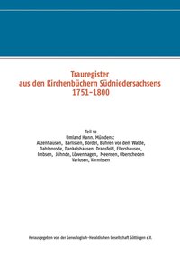 bokomslag Trauregister aus den Kirchenbüchern Südniedersachsens 1751-1800