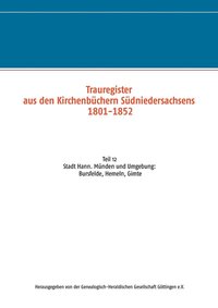 bokomslag Trauregister aus den Kirchenbchern Sdniedersachsens 1801-1852