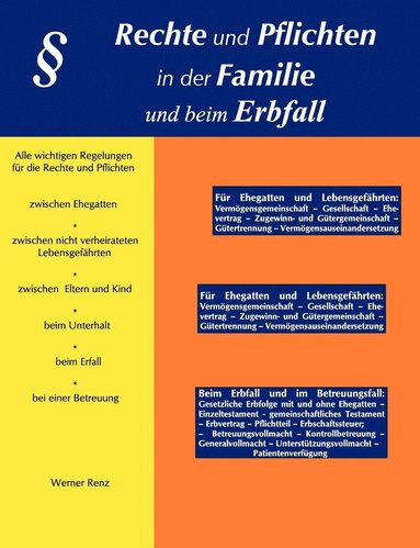 bokomslag Rechte und Pflichten in der Familie und beim Erbfall