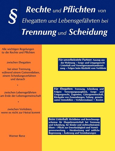 bokomslag Rechte und Pflichten von Ehegatten und Lebensgefhrten bei Trennung und Scheidung