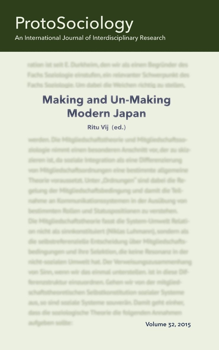 Making and Unmaking Modern Japan 1
