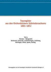 bokomslag Trauregister aus den Kirchenbchern Sdniedersachsens 1801-1852
