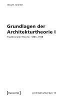bokomslag Grundlagen der Architekturtheorie I