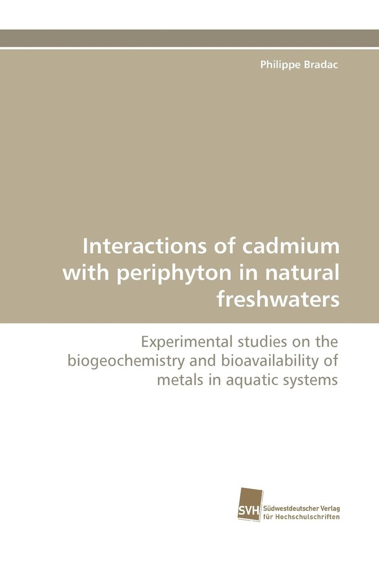 Interactions of cadmium with periphyton in natural freshwaters 1