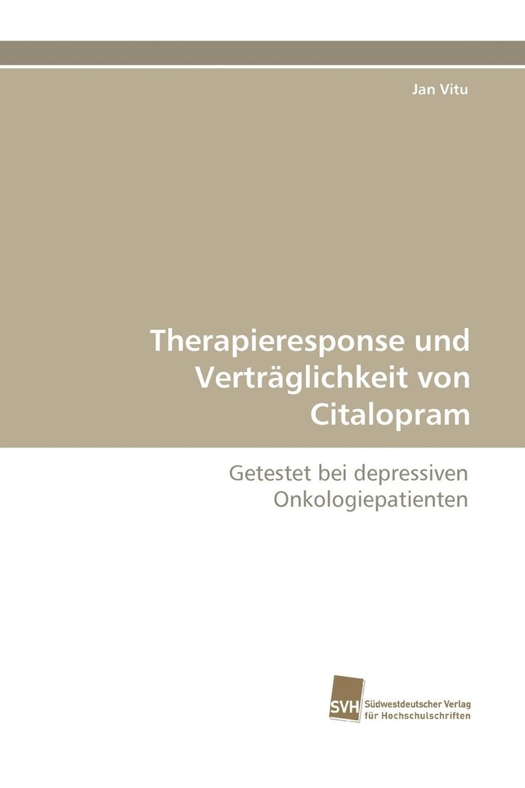 Therapieresponse Und Vertraglichkeit Von Citalopram 1