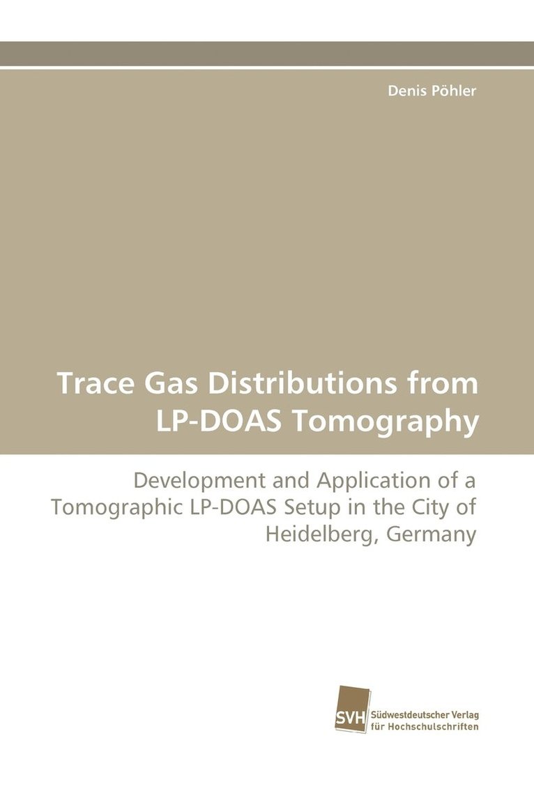 Trace Gas Distributions from LP-Doas Tomography 1