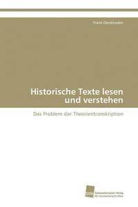 bokomslag Historische Texte lesen und verstehen