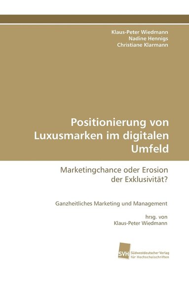 bokomslag Positionierung Von Luxusmarken Im Digitalen Umfeld