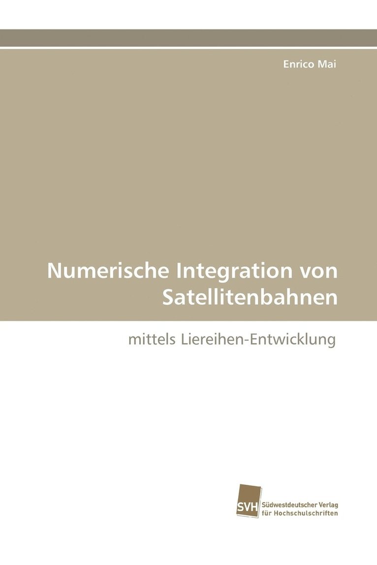 Numerische Integration von Satellitenbahnen 1