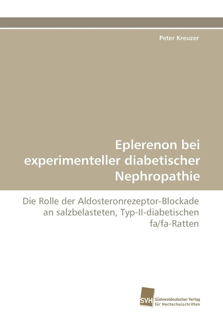 Eplerenon Bei Experimenteller Diabetischer Nephropathie 1
