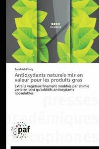 bokomslag Antioxydants Naturels MIS En Valeur Pour Les Produits Gras